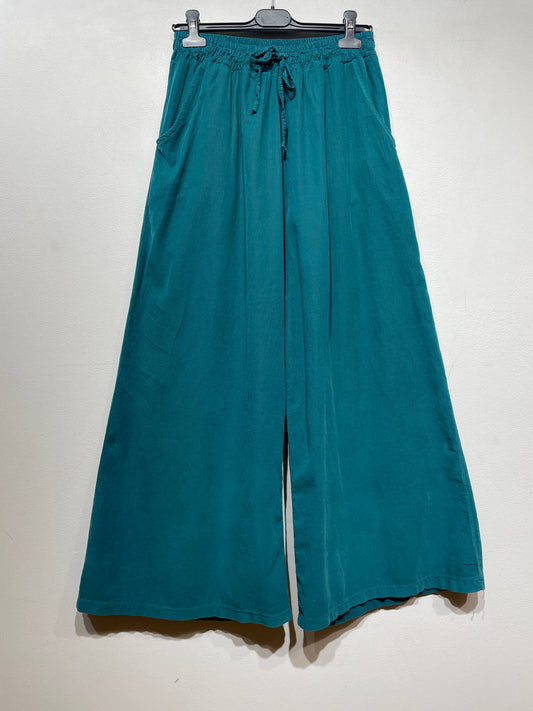 5299 PANT IN VELVET FALL WINTER CLOTHING : BLEU PETROL