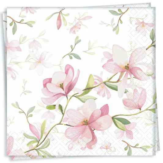 Pink Floral Luncheon Napkin