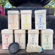 Boxed Rope Incense with Ceramic Lotus Burner - Heart White Sage
