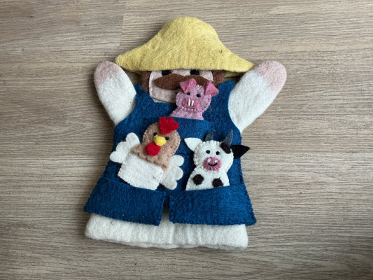 Old MacDonald with 3 finger puppets