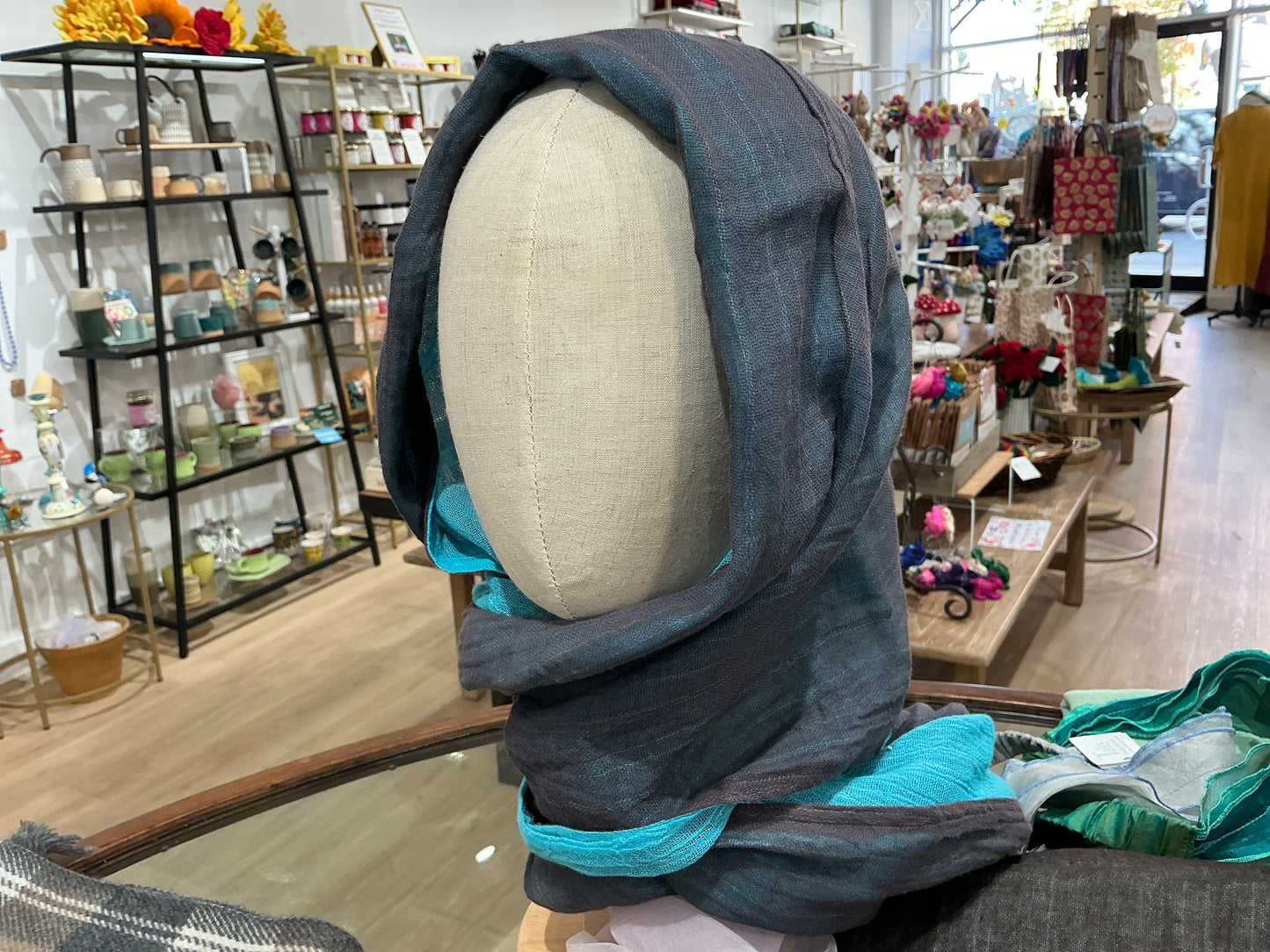 Cambodian Woven 2 colour Cotton Scarf, head scarf