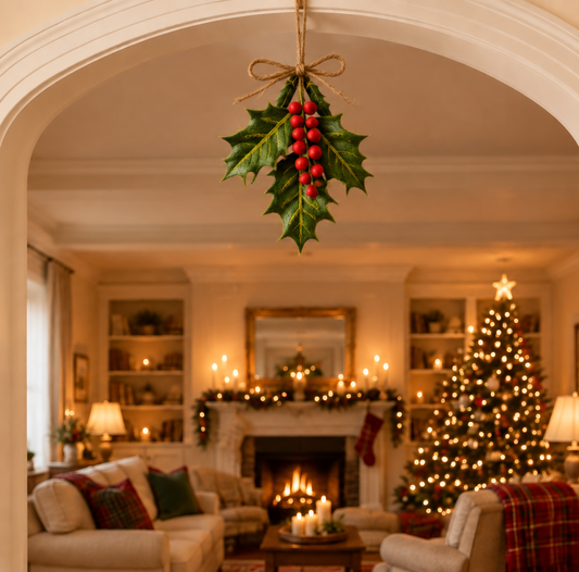 Wool Holly Holiday Decor