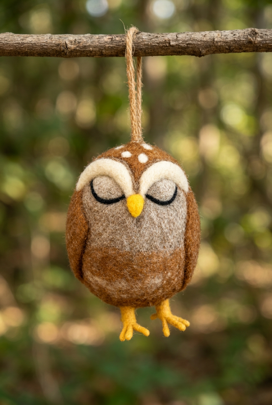Large Brown Owl Ornament