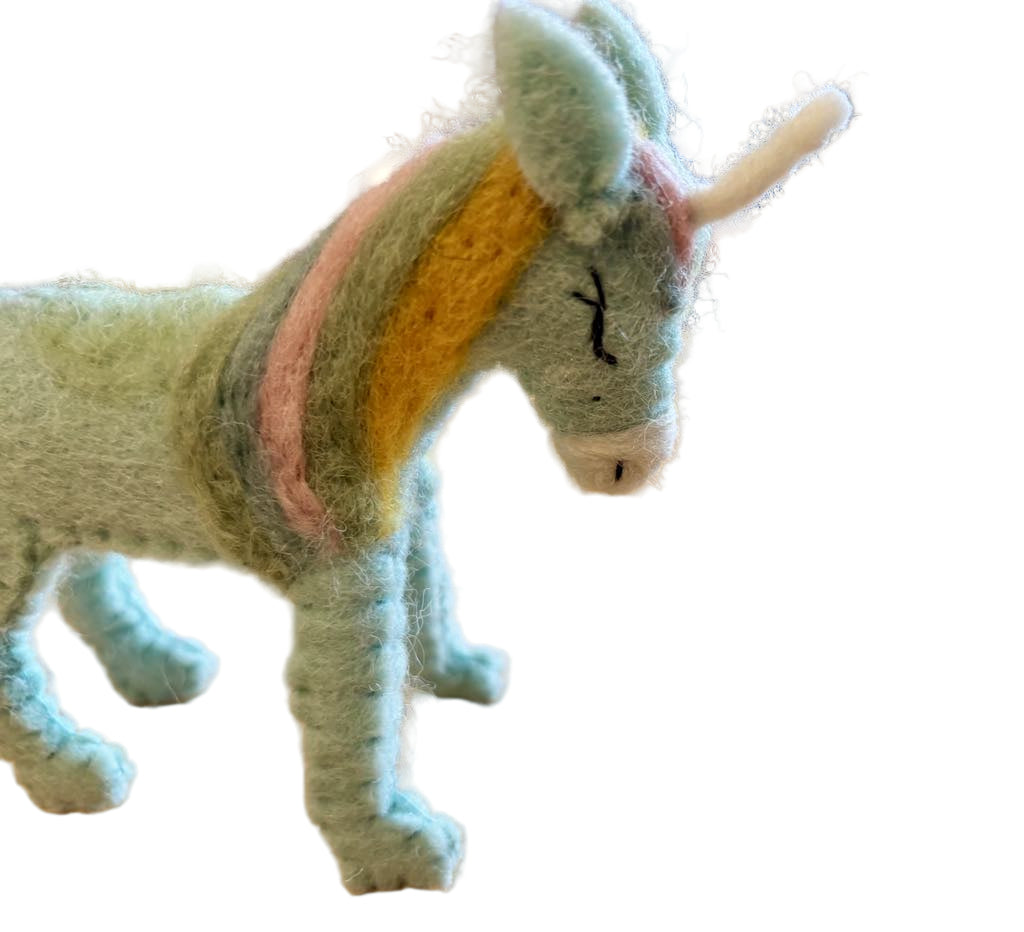 Unicorn Ornament (pink, blue and white)