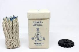 Boxed Rope Incense with Ceramic Lotus Burner - Third Eye Palo Santo