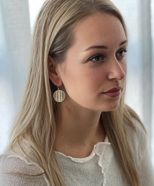 Moon Disc Earrings TE186