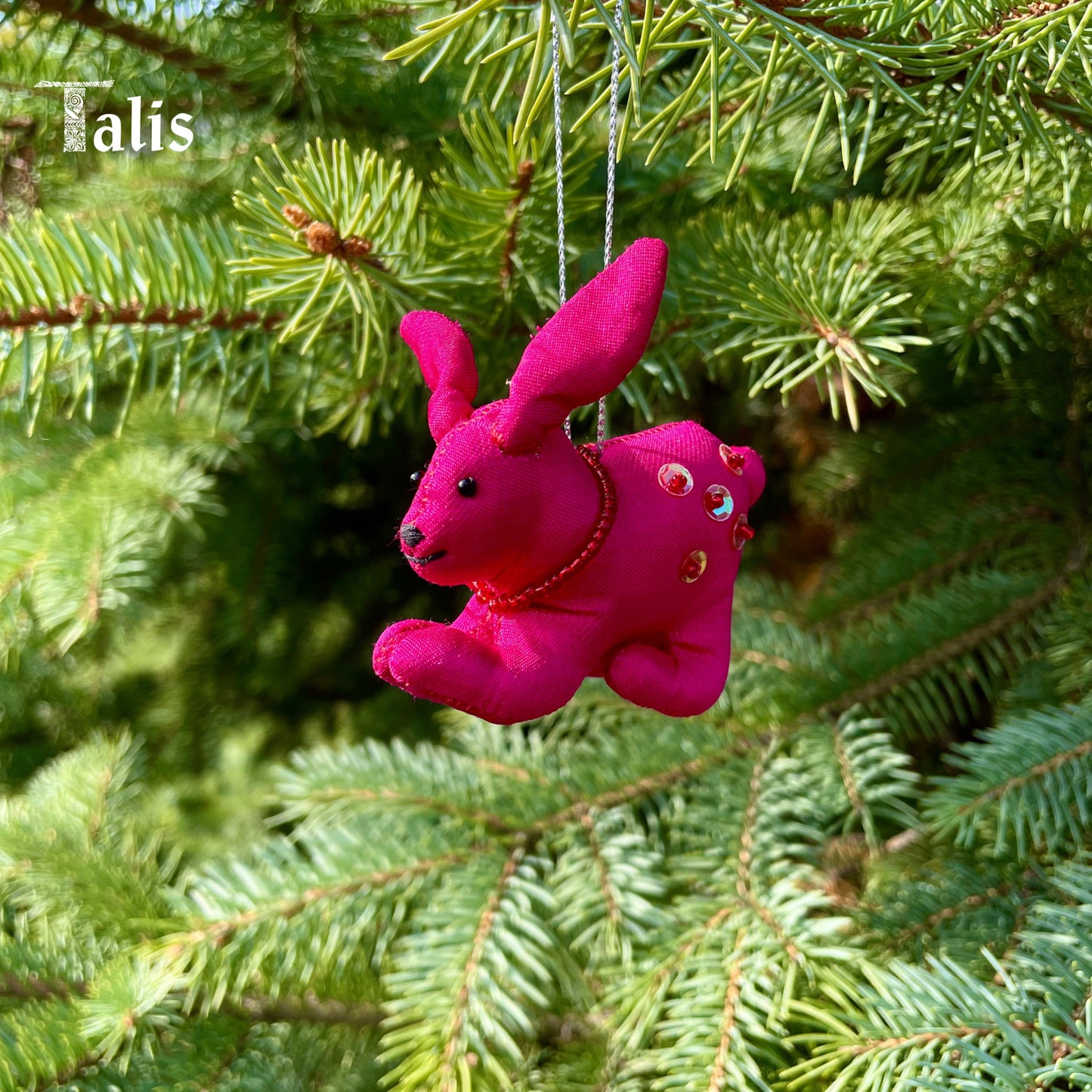 Silk Bunny Ornaments