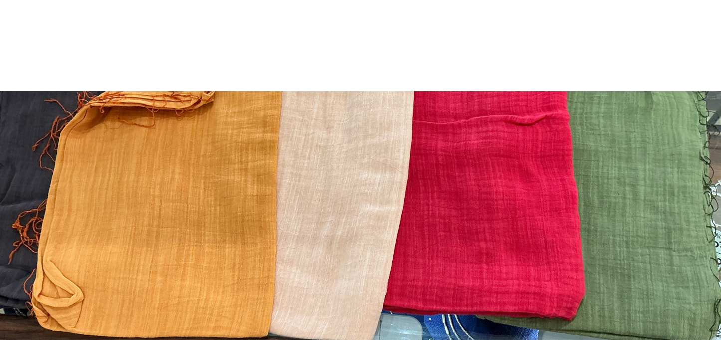 Cotton and Silk Scarves, various colours (Vietnam)