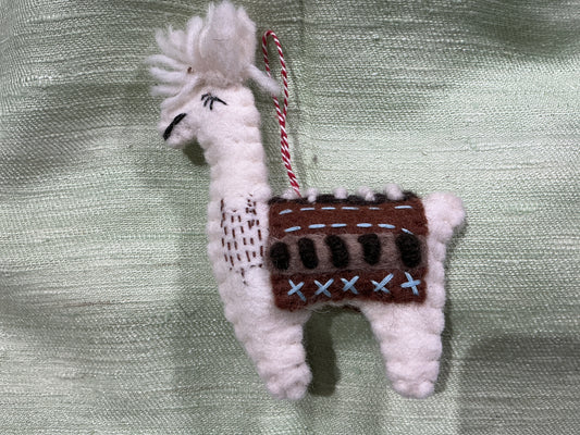 Llama wool ornament
