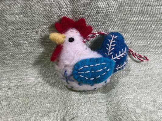Chicken wool ornament