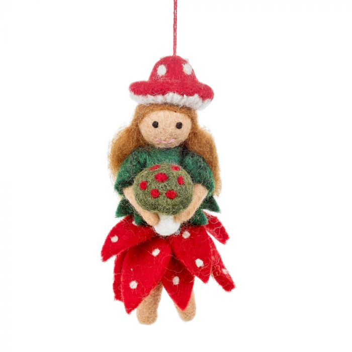 Mushroom Fairy Ornament 228
