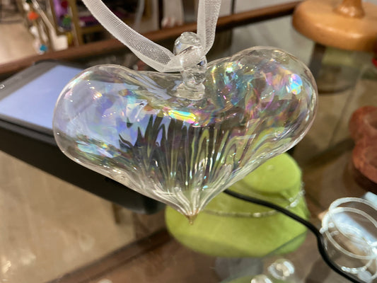 Blown glass ornament heart