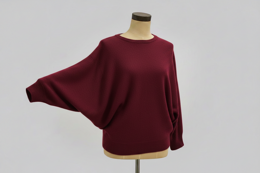 100% Pure Cashmere Butterfly Sweater Burgundy
