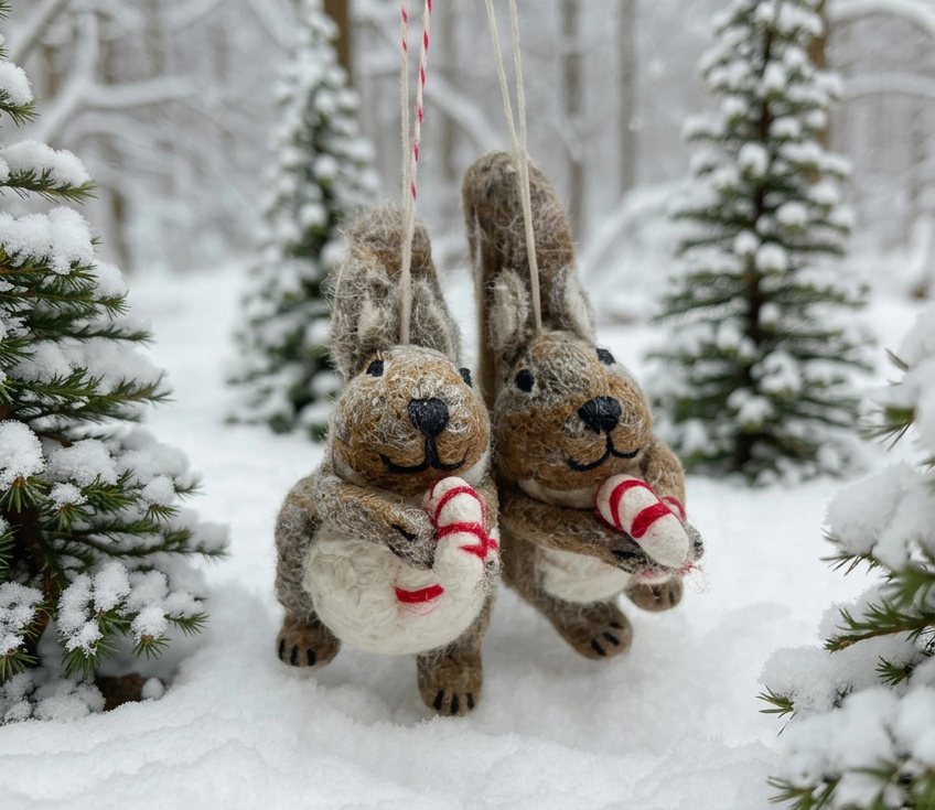 Holiday Squirrel Ornament