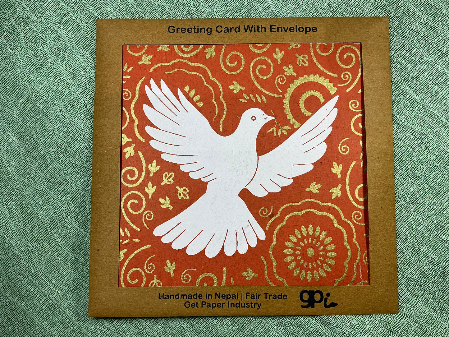 Dove card made in Nepal