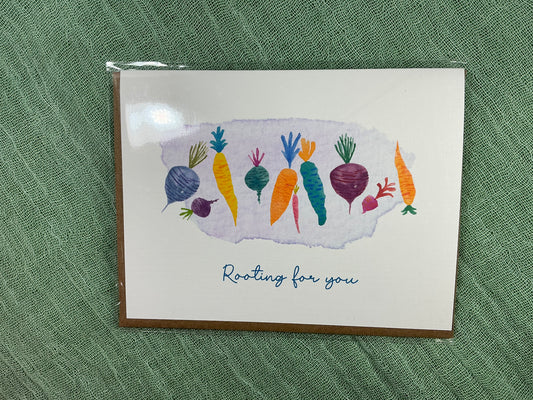 Rooting for you watercolour card