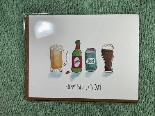 Hoppy Father’s Day beer watercolour card