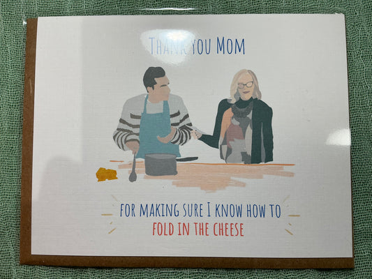 Thank you mom for making sure I know hot to fold the cheese watercolour card