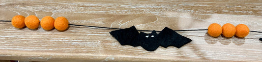 Wool Halloween Bat Garland
