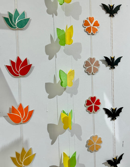 Black Bat Paper Garland
