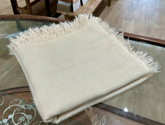 100% Pure Cashmere Square Scarf Light Beige
