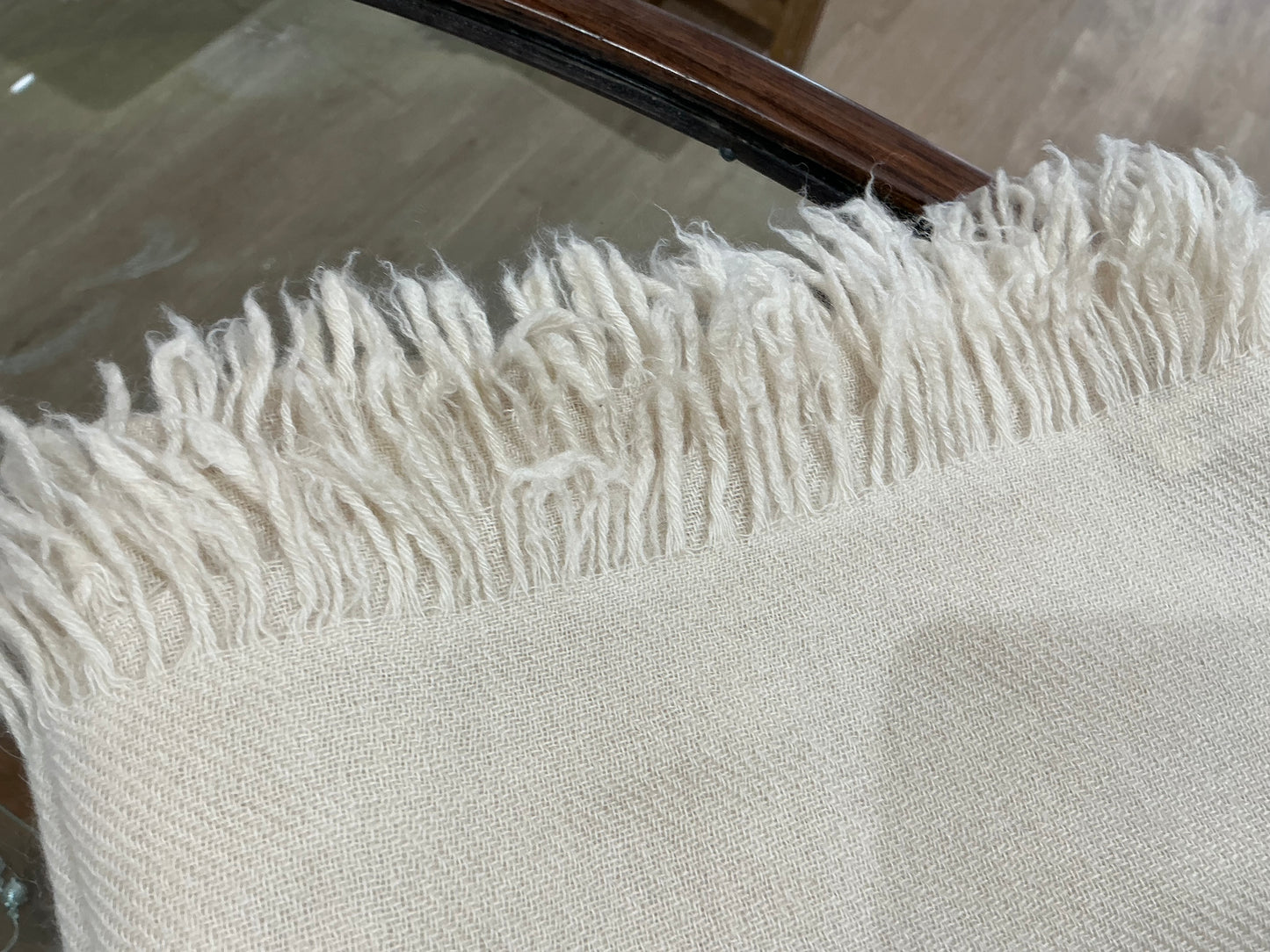 100% Pure Cashmere Square Scarf Light Beige