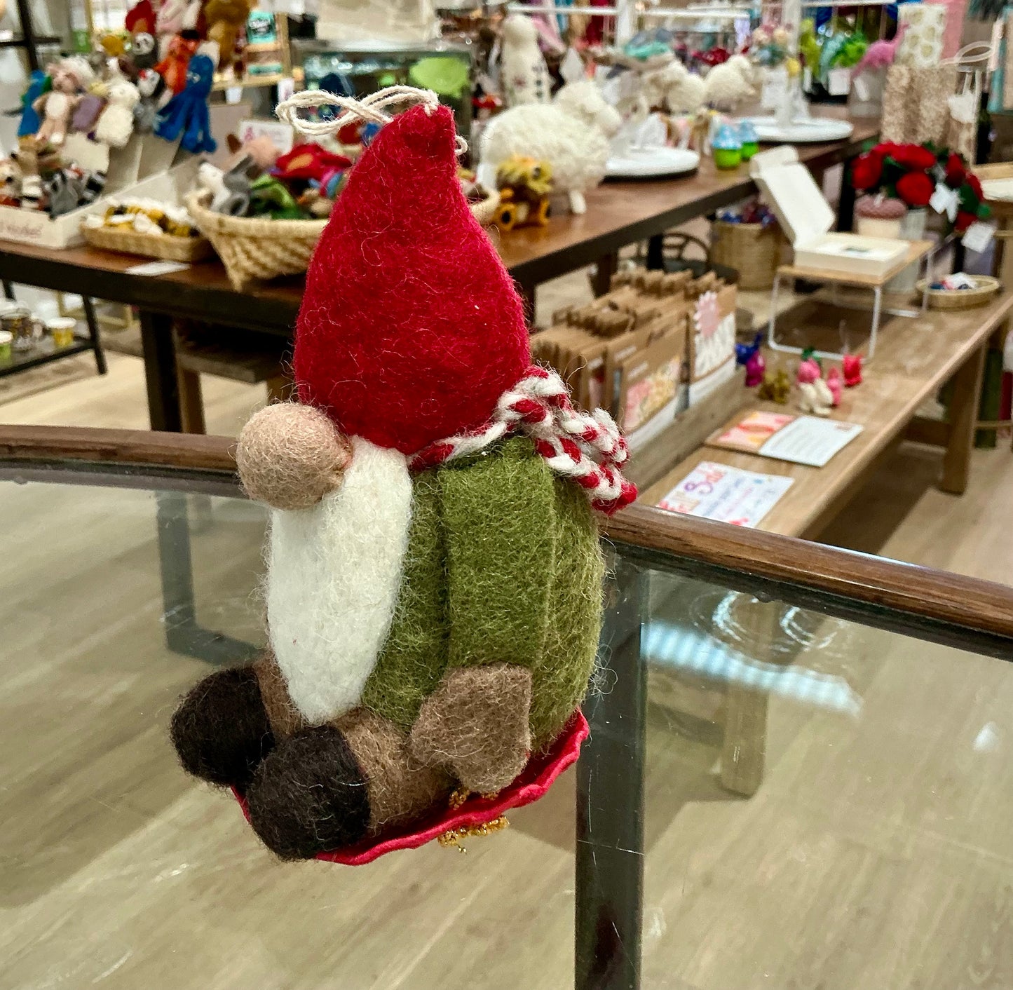 Sledding Gnome Ornament