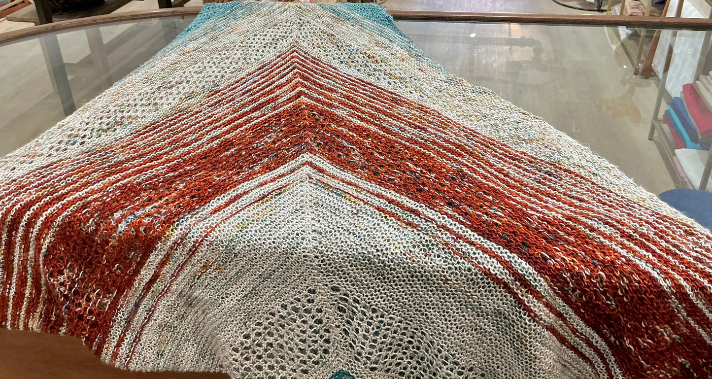 INFI Knit Love Teal and Rust Wrap -KL4