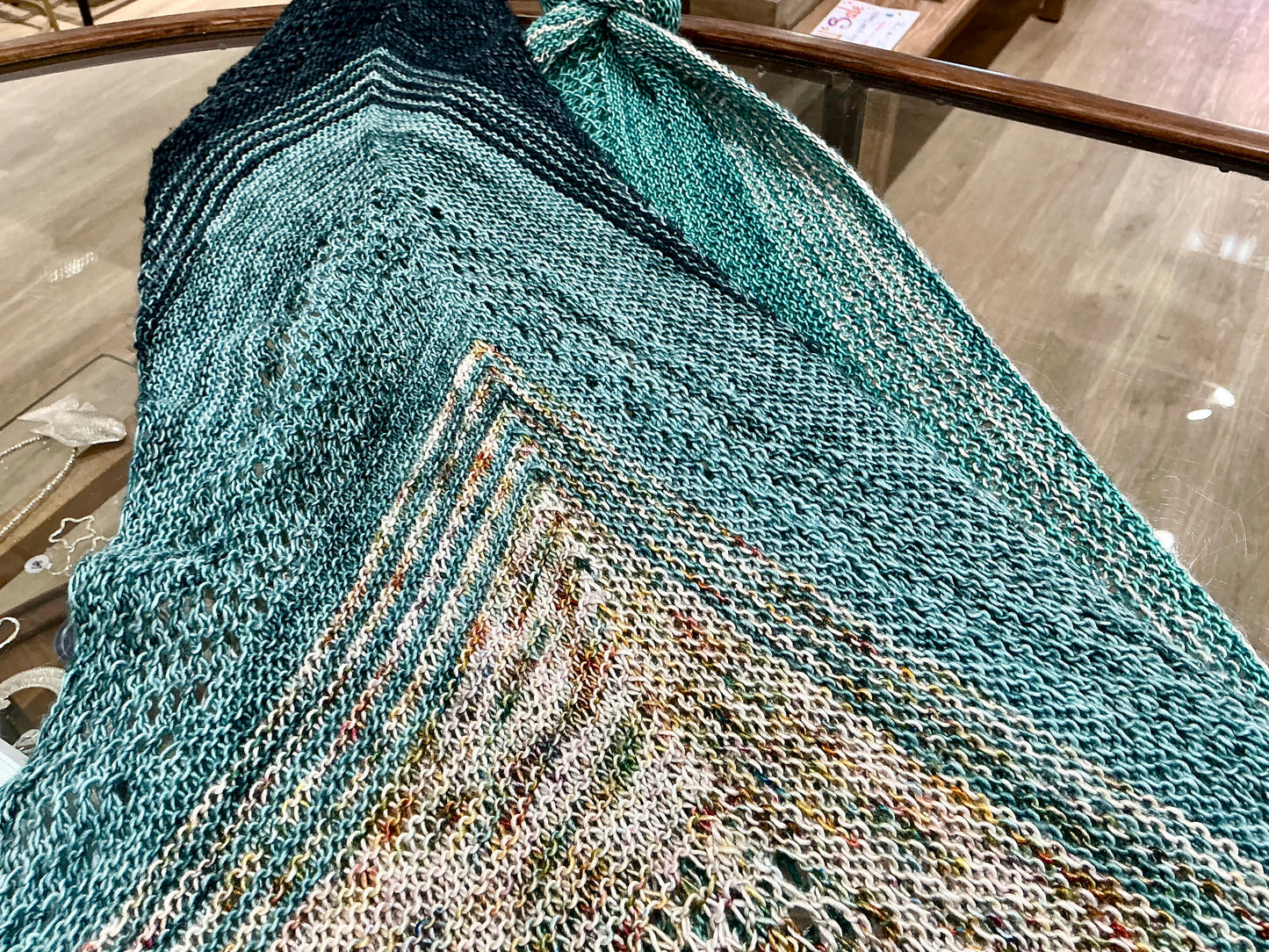 INFI Knit Love Teal and Rust Wrap -KL4