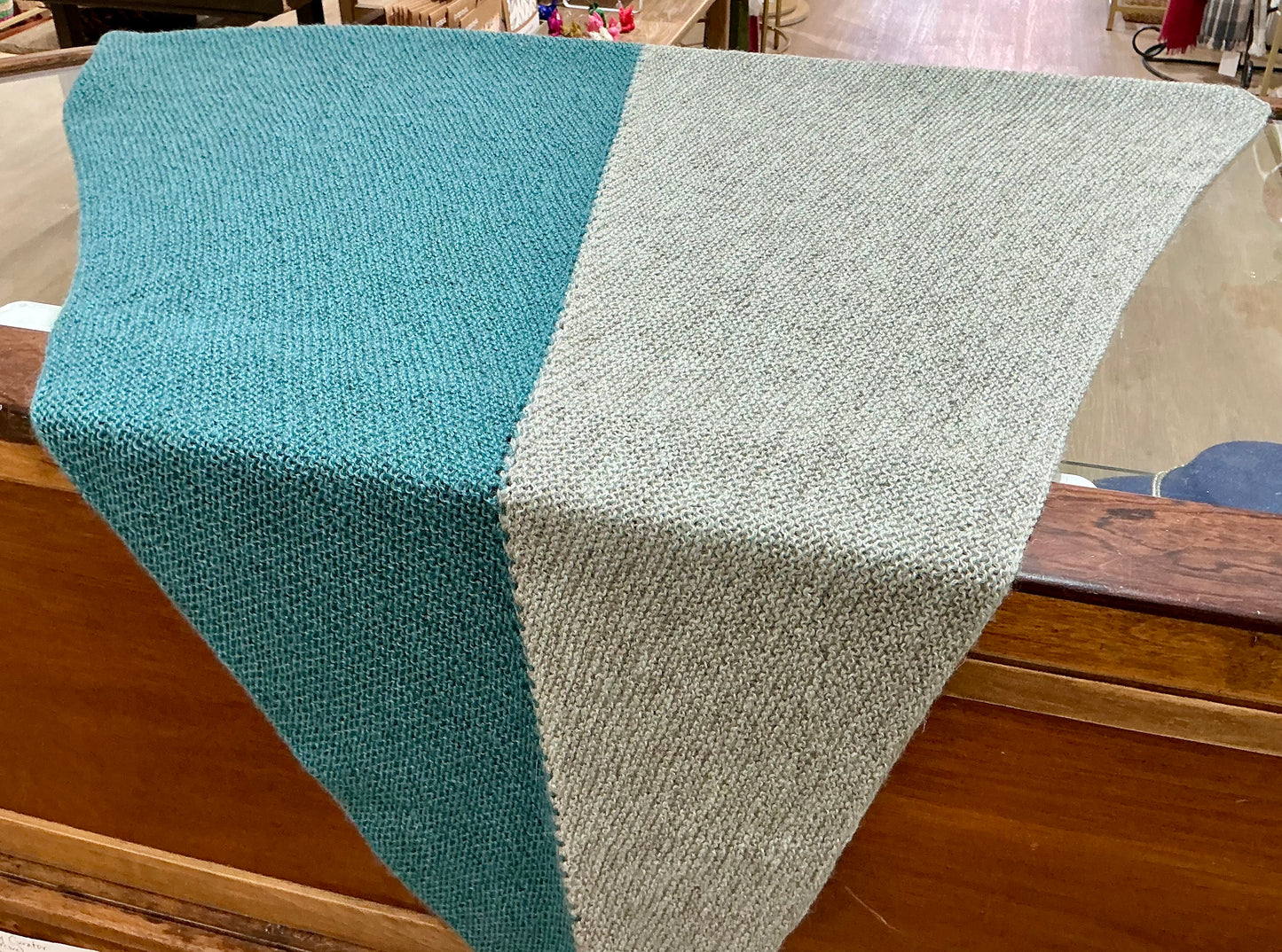 INFI Knit Love Teal and Grey Wrap -KL5