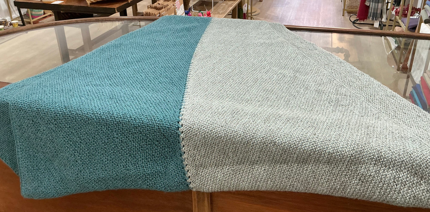 INFI Knit Love Teal and Grey Wrap -KL5