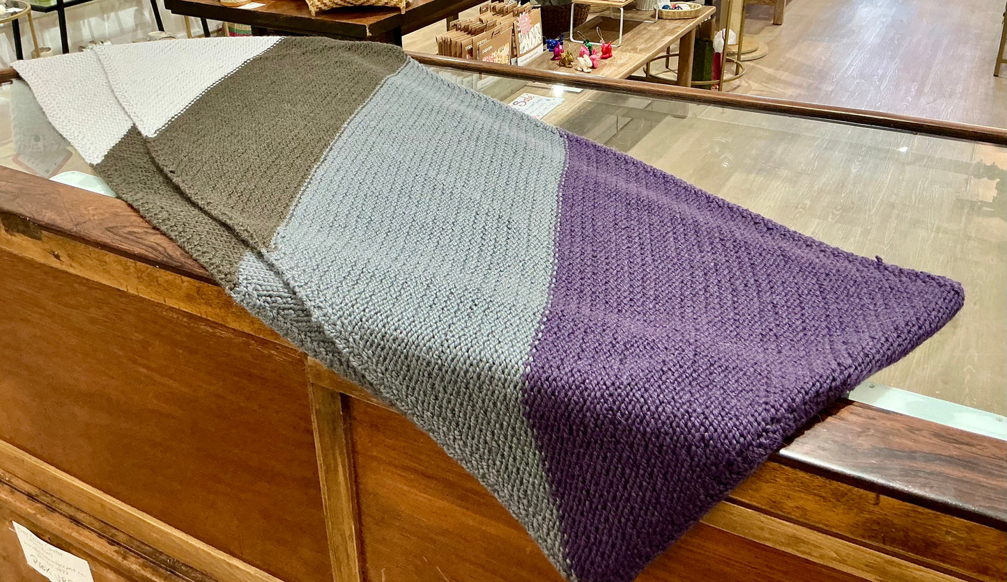 INFI Knit Love Purple -Grey  Wrap -KL6