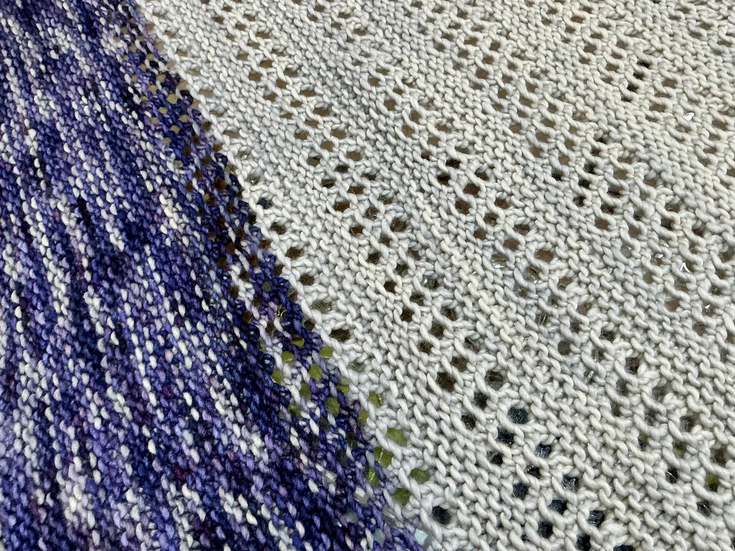 INFI Knit Love Purple Light Grey Shawl  -KL8