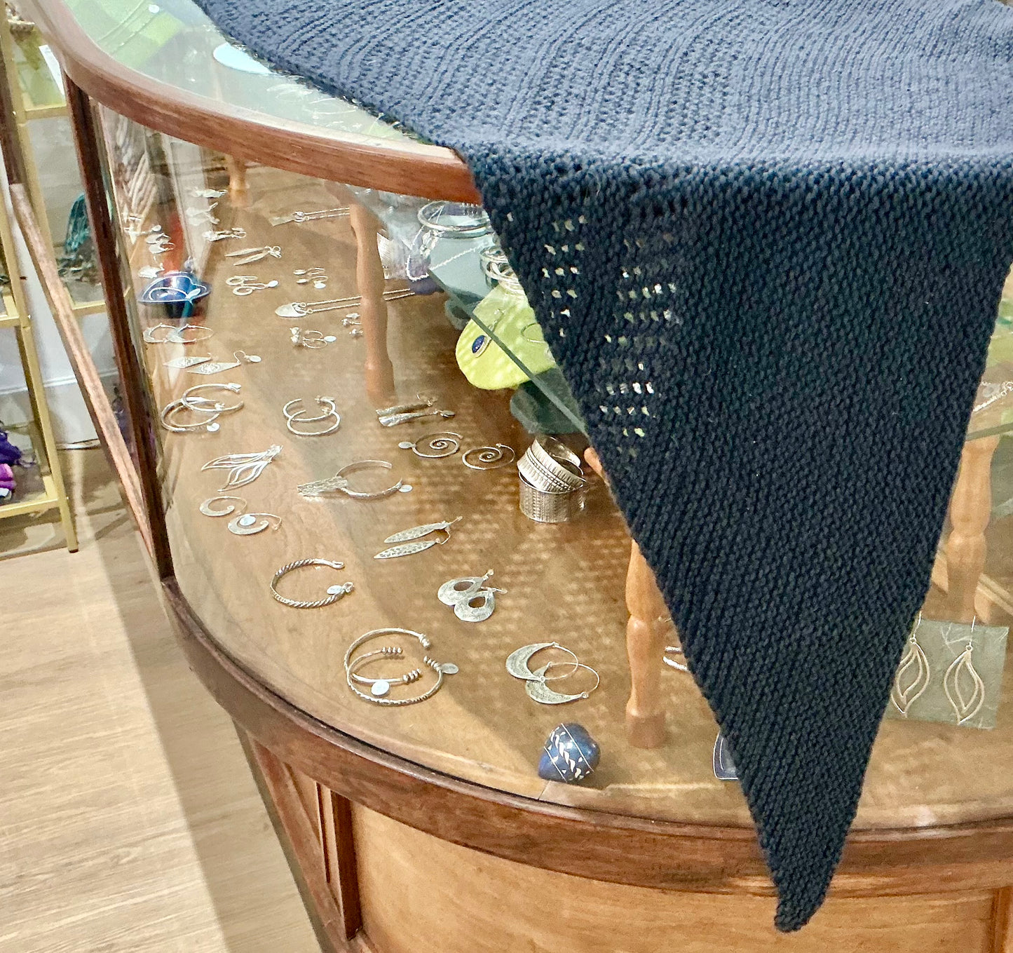 INFI Knit Love Dark Blue Shawl  -KL9