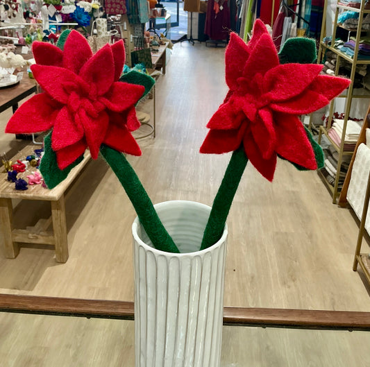 Single Stem Red Pointsetta