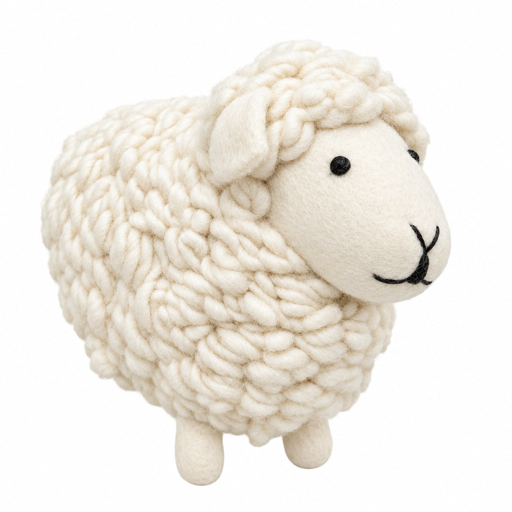 Large Standing White Sheep Decor