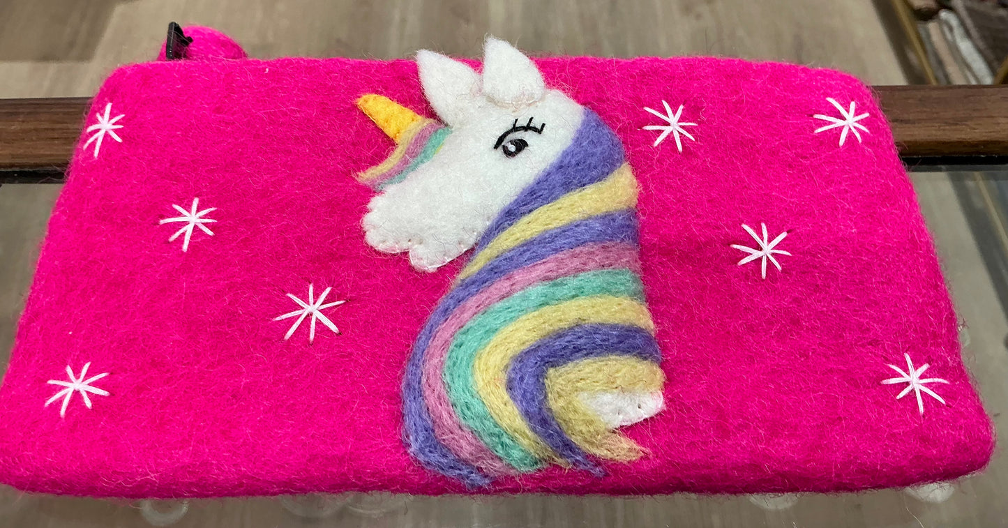 Large Unicorn Pencil Case