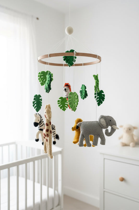 NEW! Bamboo Jungle Animal Mobile