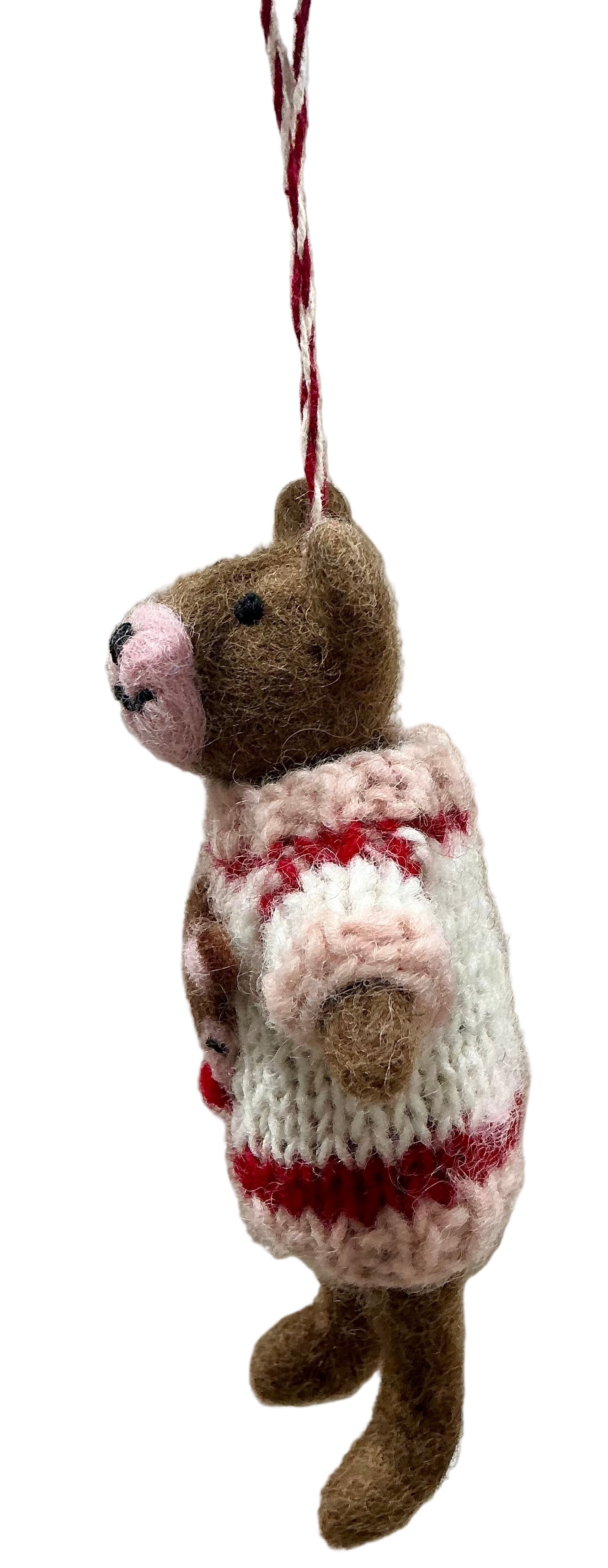 Rudolf Sweater Teddy Bear Ornament
