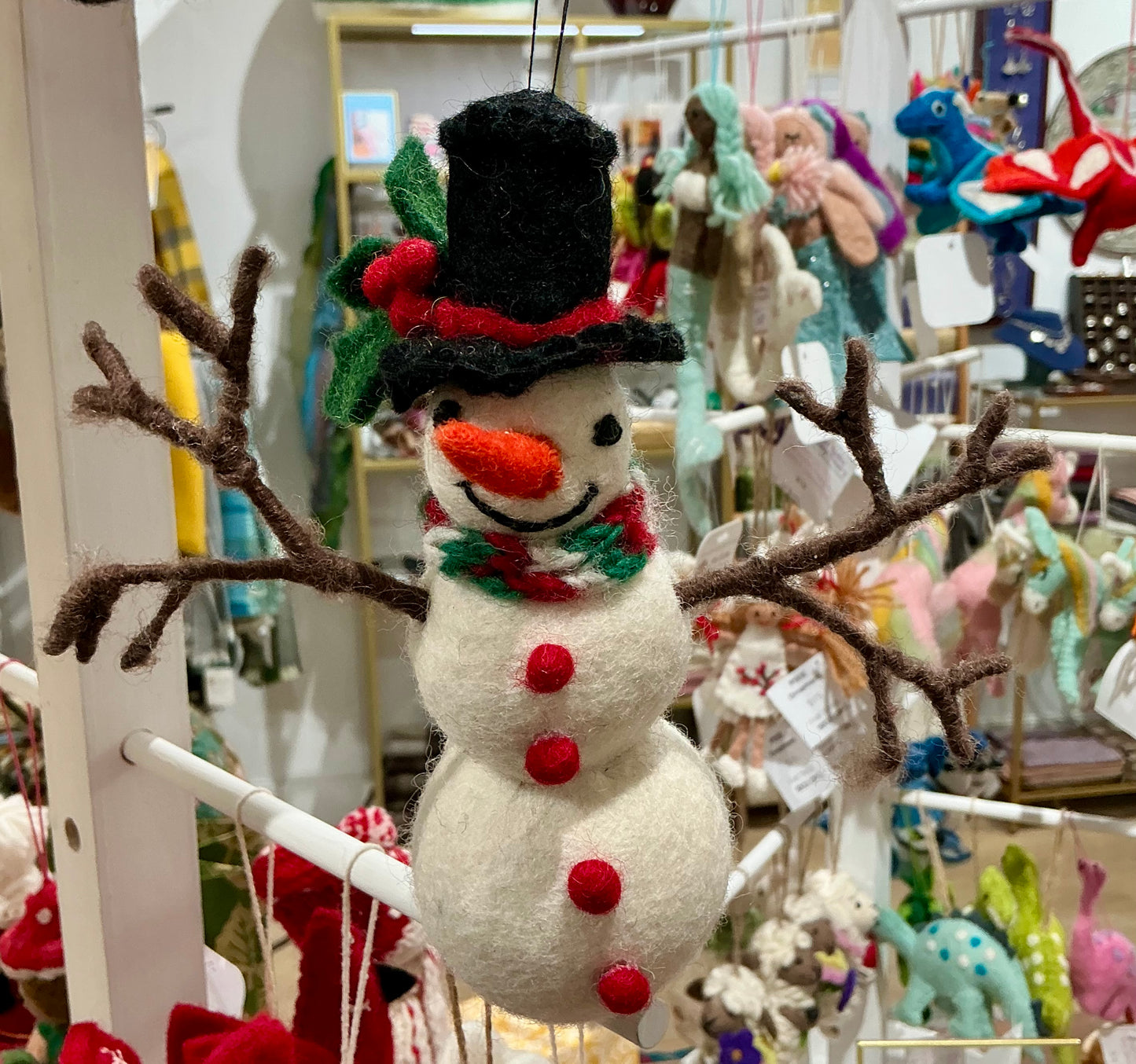 Twig Arm Snowman Ornament