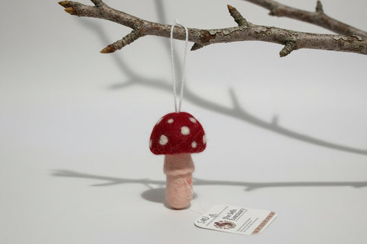 Small Felt Mushroom Ornament