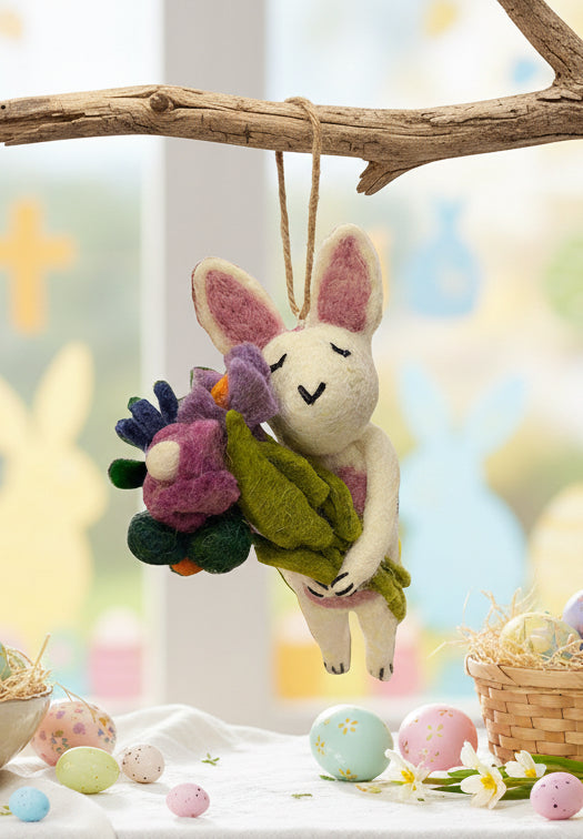 Flower Bunny Ornament 231