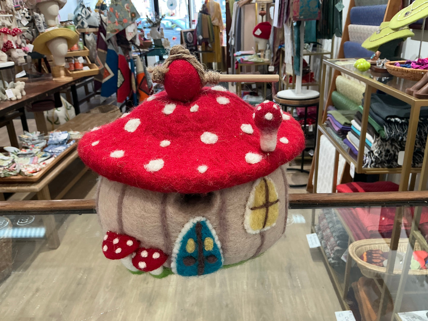 Wool Mushroom Bird House