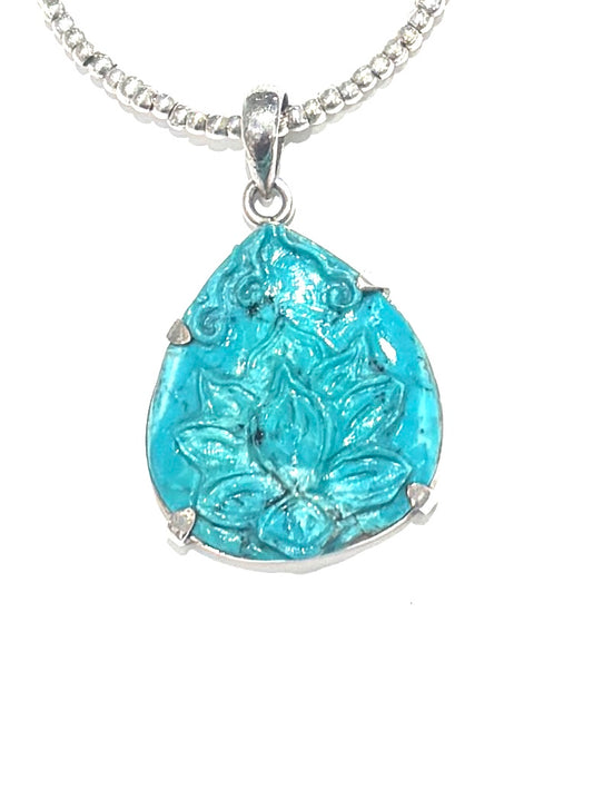 Turquoise Lotus Flower XPD4498 TUQ LOTUS
