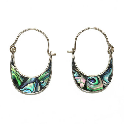 Brass Moon Shell Earrings
