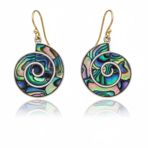 Brass Snail Shell Earrings