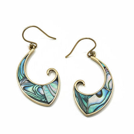 Brass Aladdin Shell Earrings