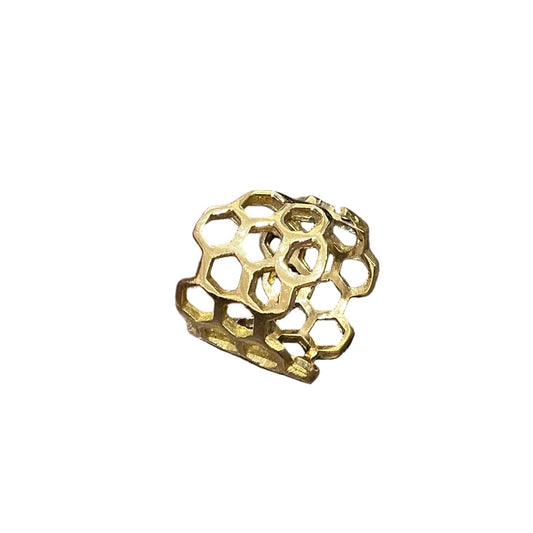 Brass Ring Adjudtable BR7 Honeycomb