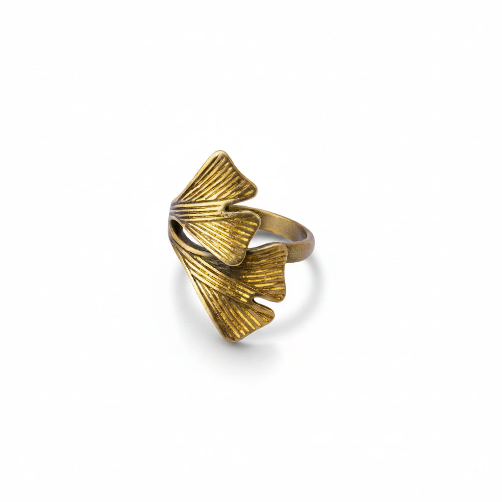 Brass Leaf Ring BR38