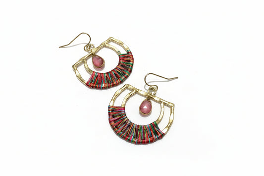 Brass Fan Earrings BE14